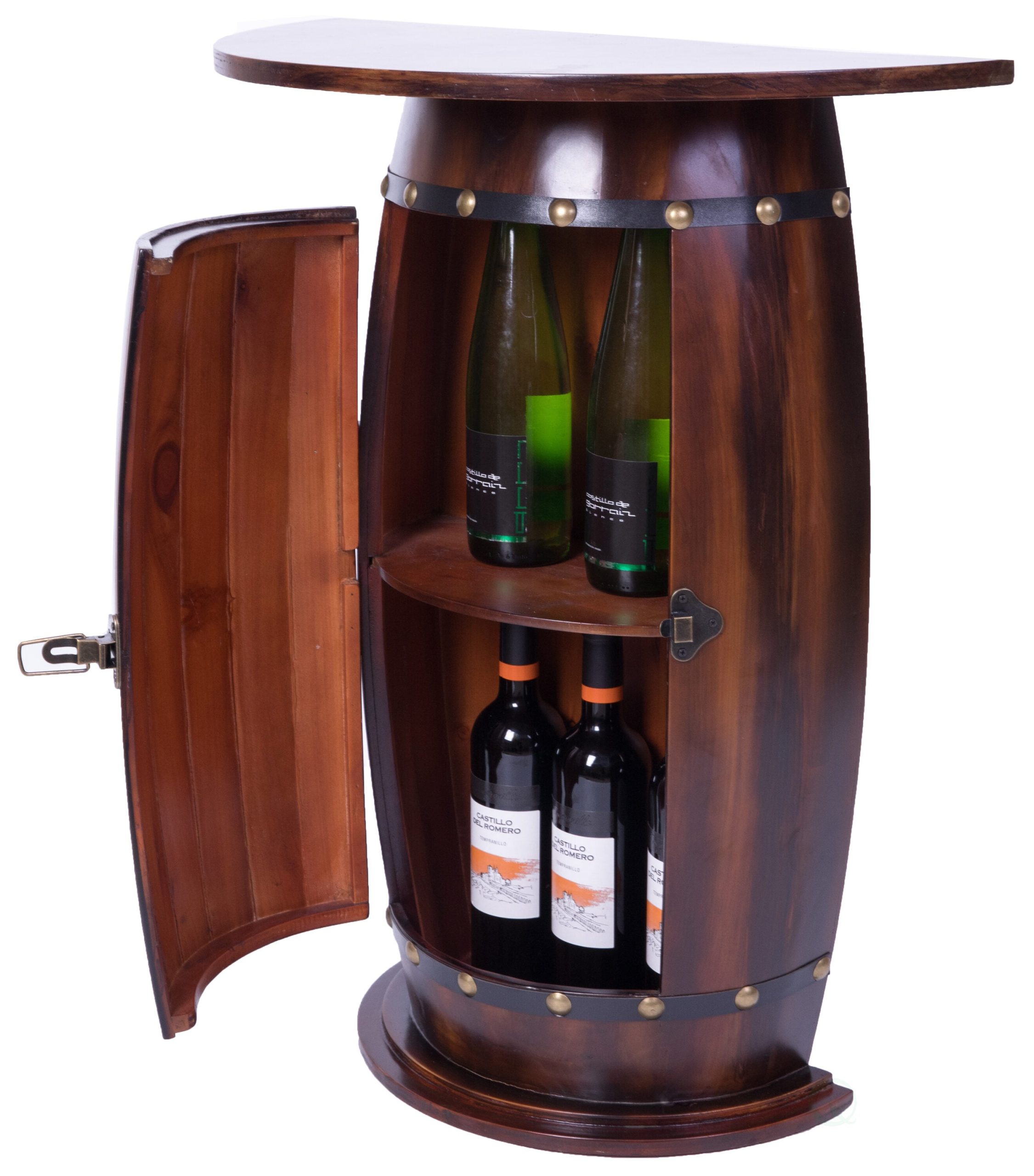 Vintiquewise 5-Bottle Brown Wood Stackable Wine Cabinet