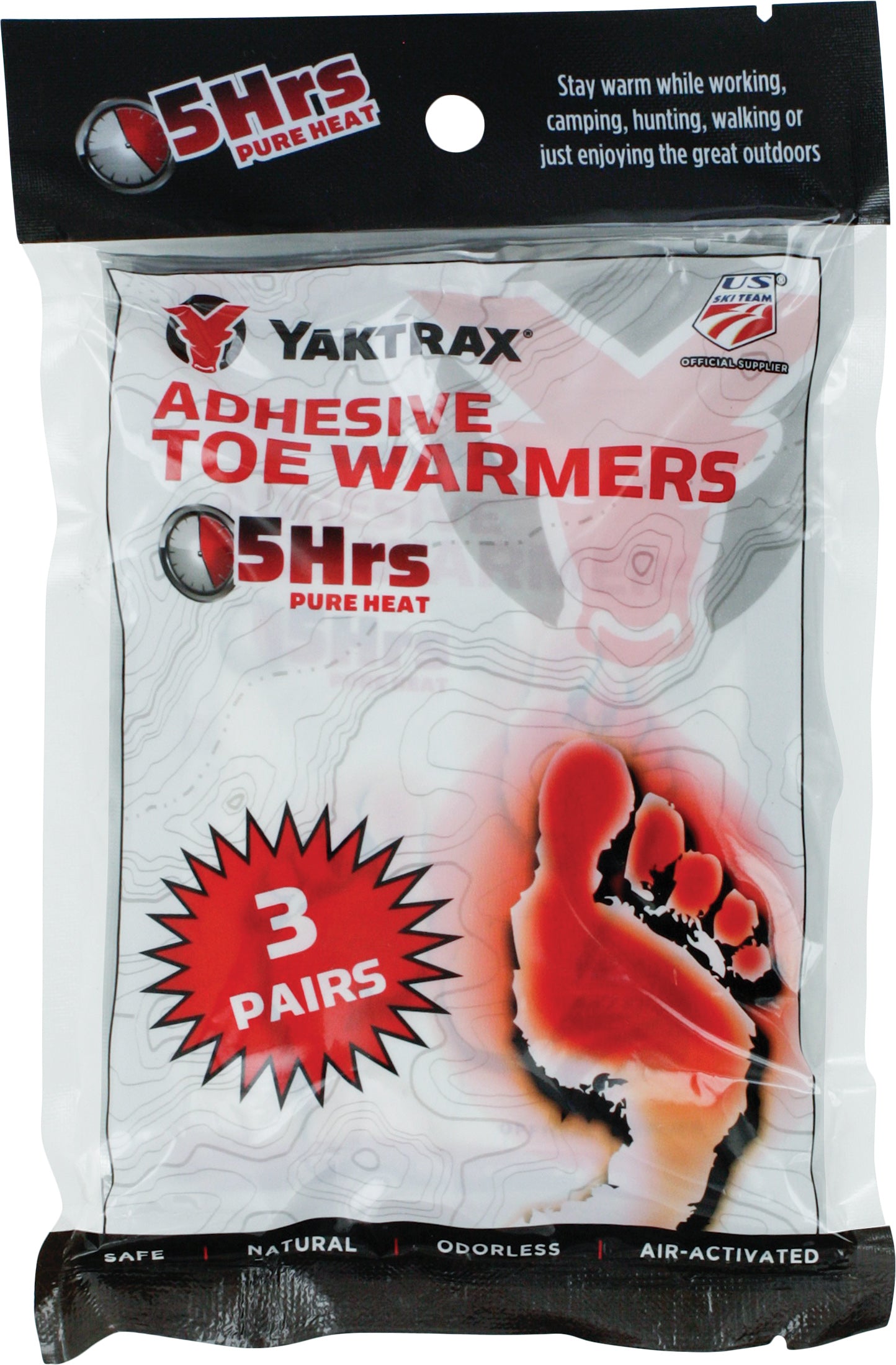Yaktrax Adhesive Toe & Hand Warmers - 3 & 10 Pack, Instant Heat, Odorless, Eco-Friendly, Up to 5 Hours of Warmth for Cold Weather Comfort