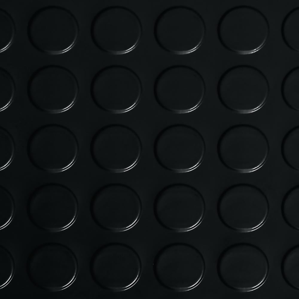G-Floor Coin 10 ft. x 24 ft. Midnight Black Commercial Grade Vinyl Garage Flooring Cover and Protector