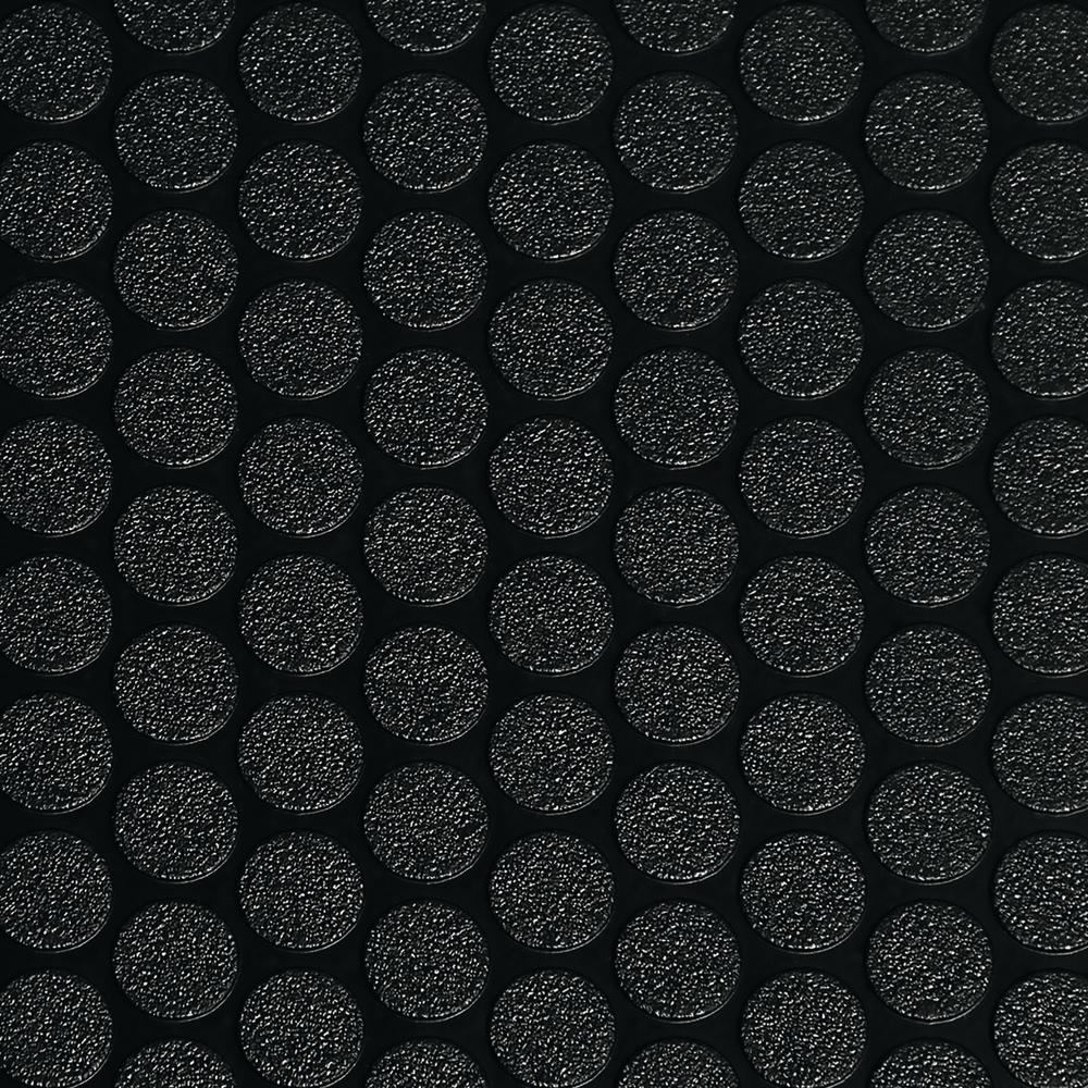 G-Floor Small Coin 10 ft. x 24 ft. Midnight Black Commercial Grade Vinyl Garage Flooring Cover and Protector