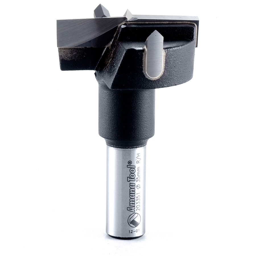 Amana 203351 Hinge Boring Bit R/H 35mm Dia x 57mm Long