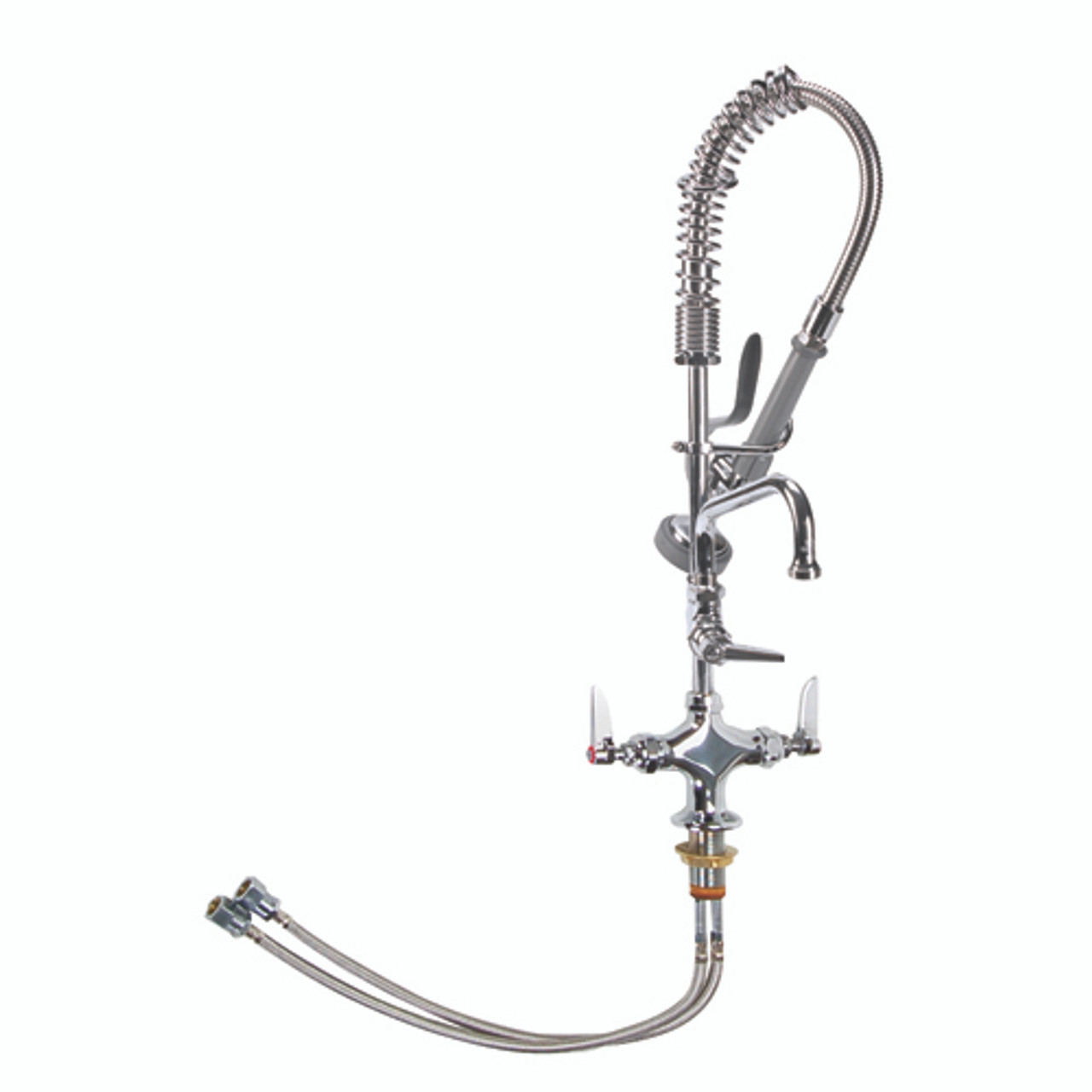 MPZ-2DLN-08-CR - T&S Brass - Mini Deck Mount Pre-Rinse Assembly with Spout