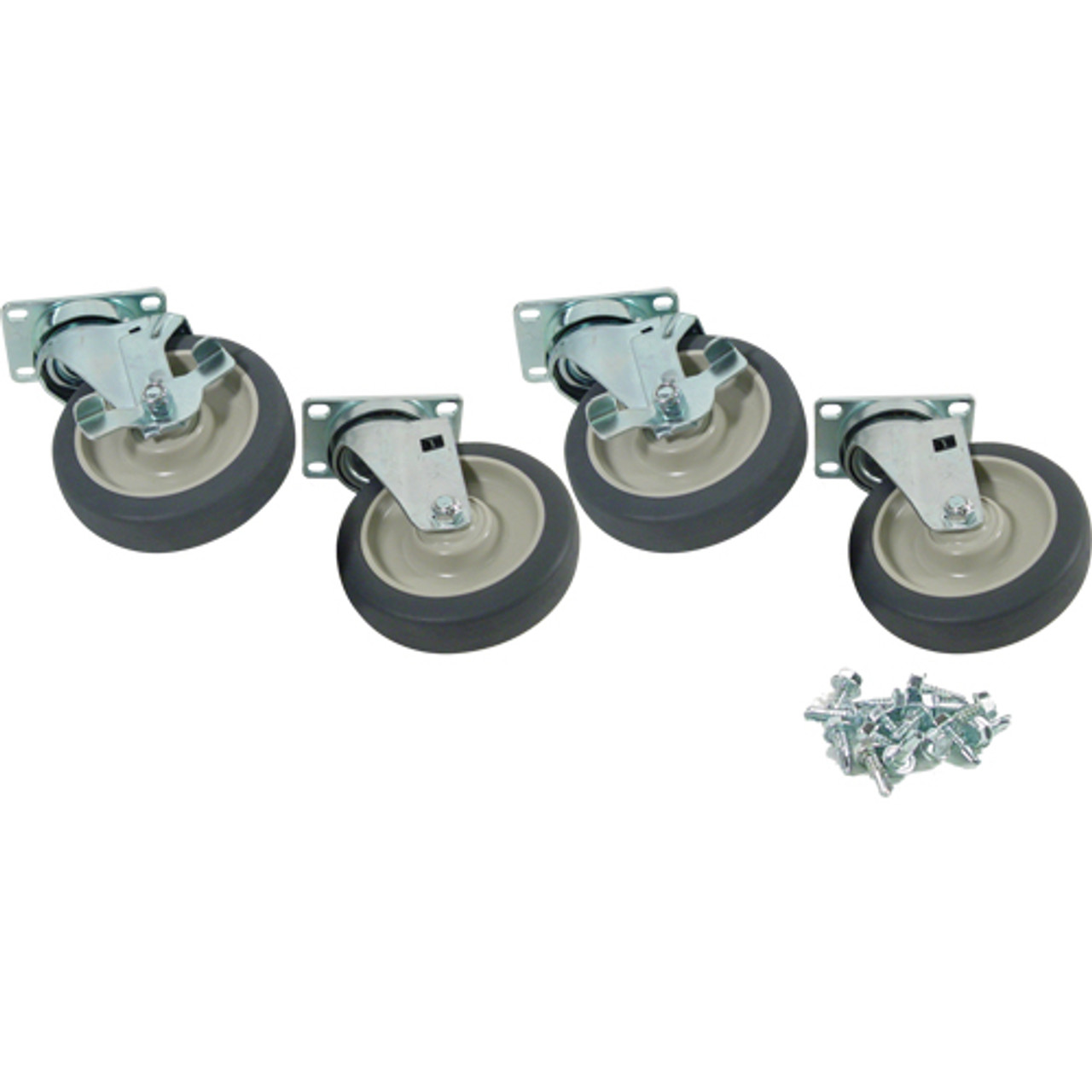 35792 - Mavrik - 1000lb Capacity Heavy Duty Swivel Plate Caster Set with 5 in Wheels
