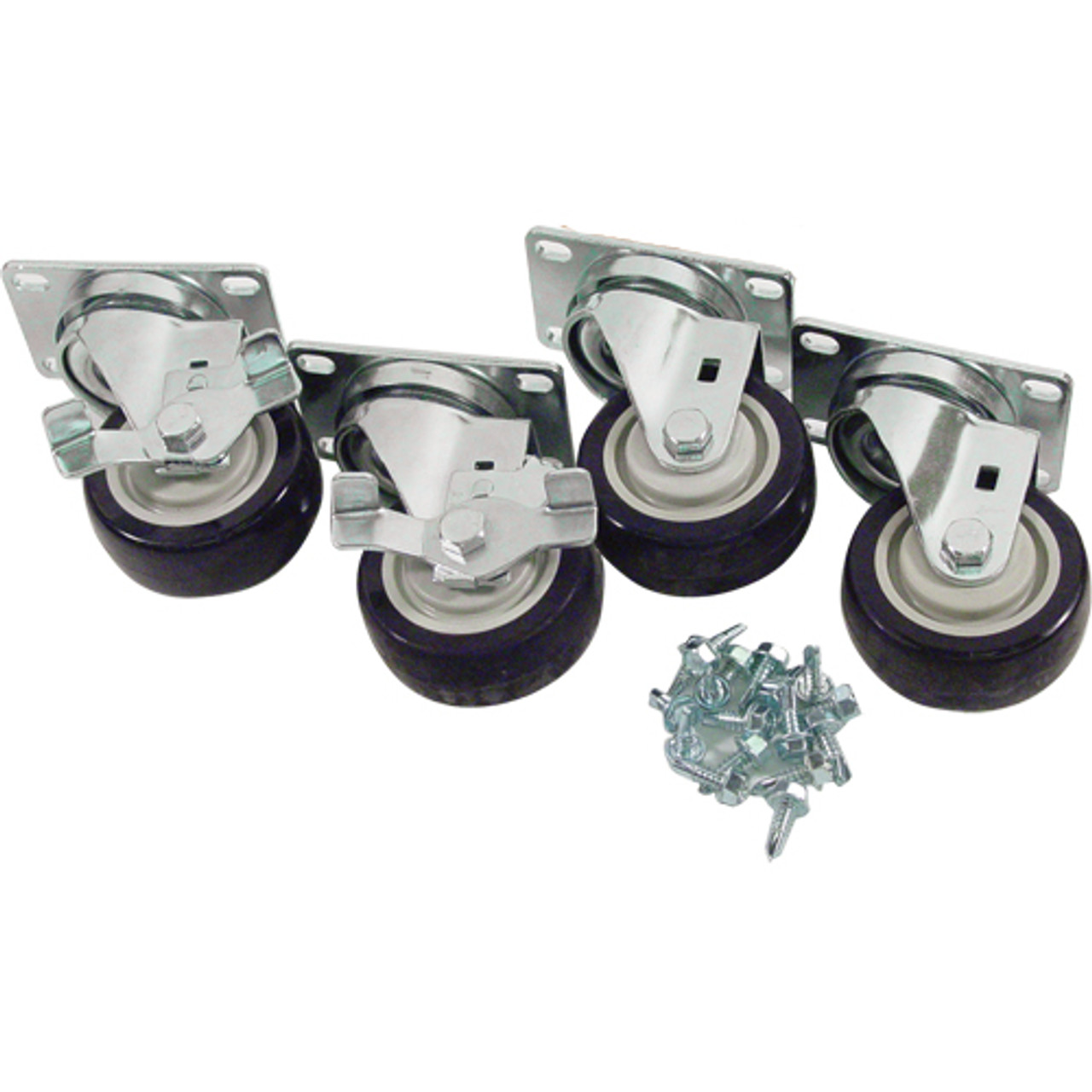 35810 - Mavrik - Heavy Duty Swivel Plate Caster Set with 3 in Wheels