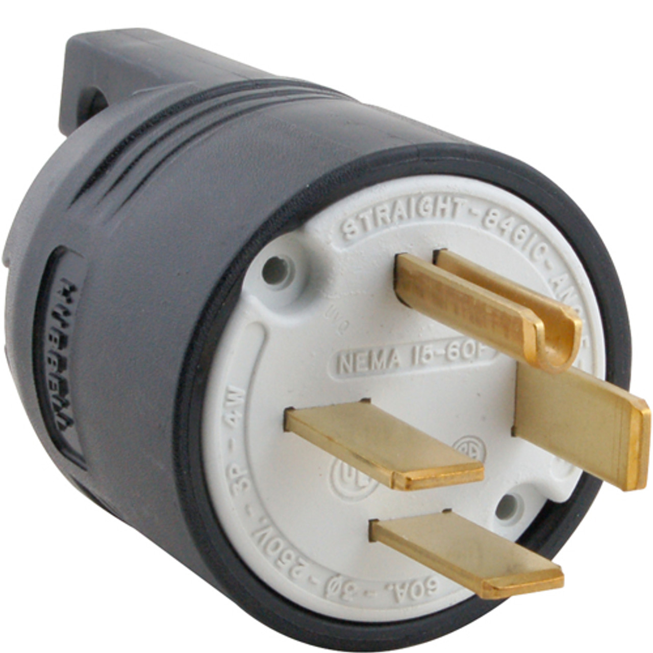 HBL8461C - Kendall - 250V 4 Prong 3 Phase Straight Plug