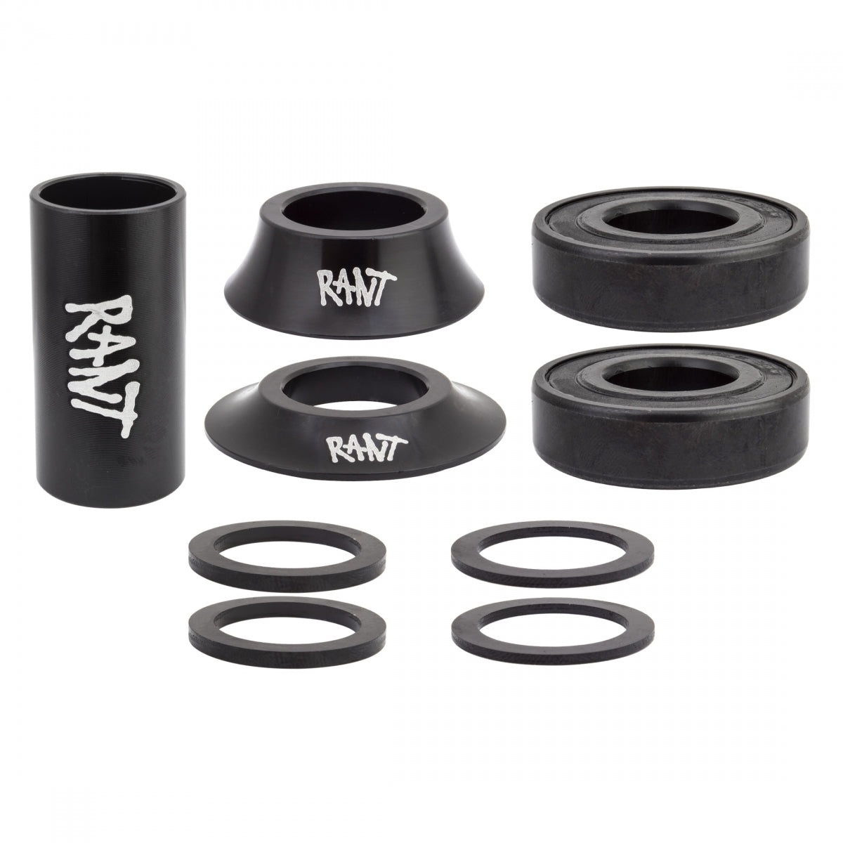 Rant Bang Ur Cartridge Bearing Mid Bottom Brackets Black for 22mm Spindle Cranks