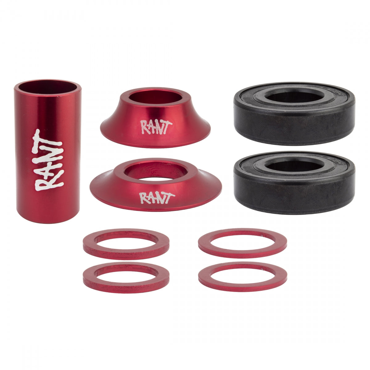 Rant Bang Ur Cartridge Bearing Mid Bottom Brackets Red for 22mm Spindle Cranks