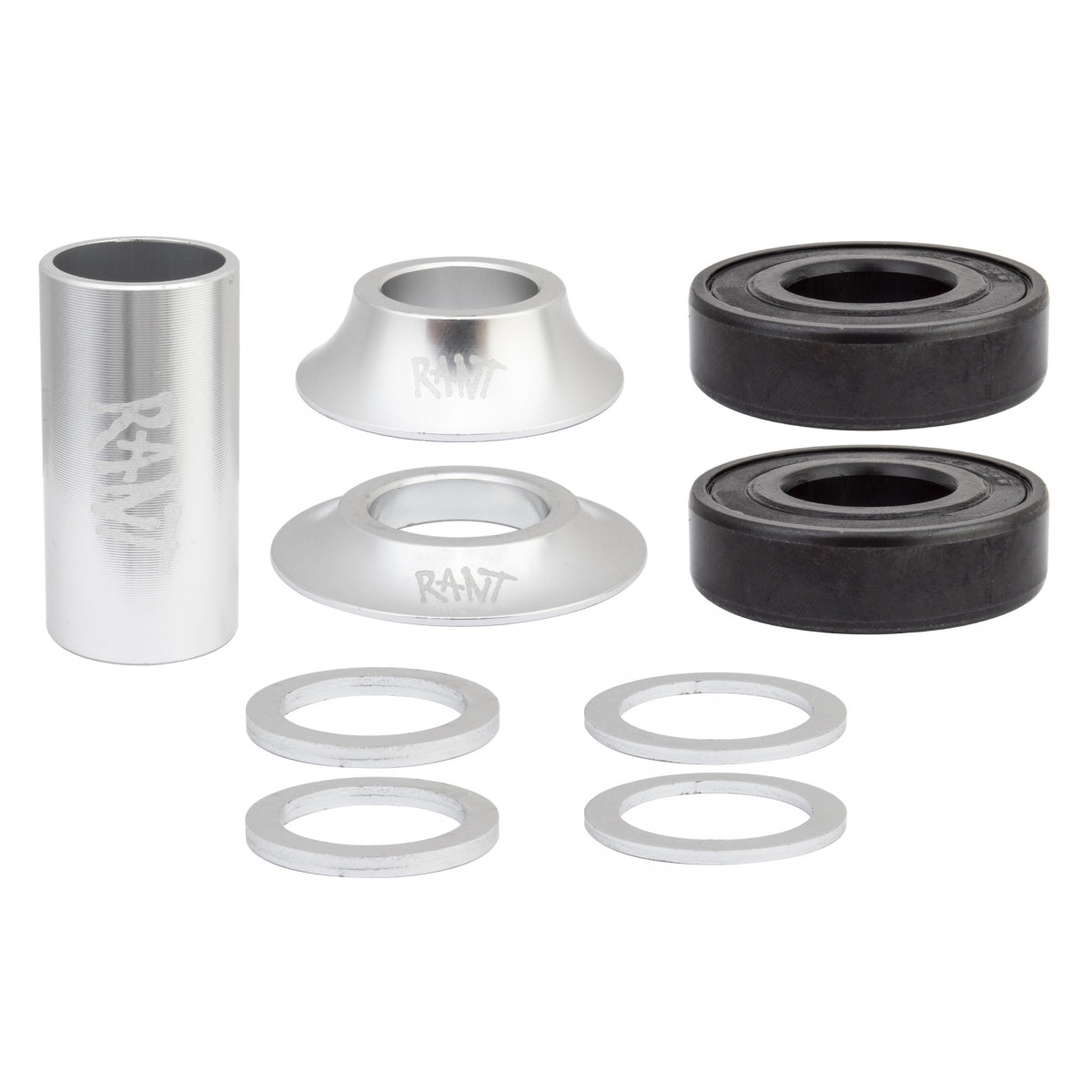 Rant Bang Ur Cartridge Bearing Mid Bottom Brackets Silver | 22mm Spindle Cranks
