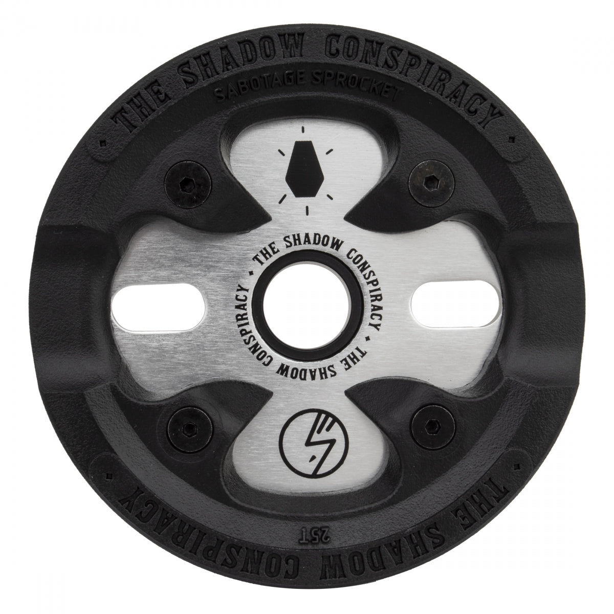 The Shadow Conspiracy Sabotage Chainring 25t 1pc/3pc Aluminum Silver BMX