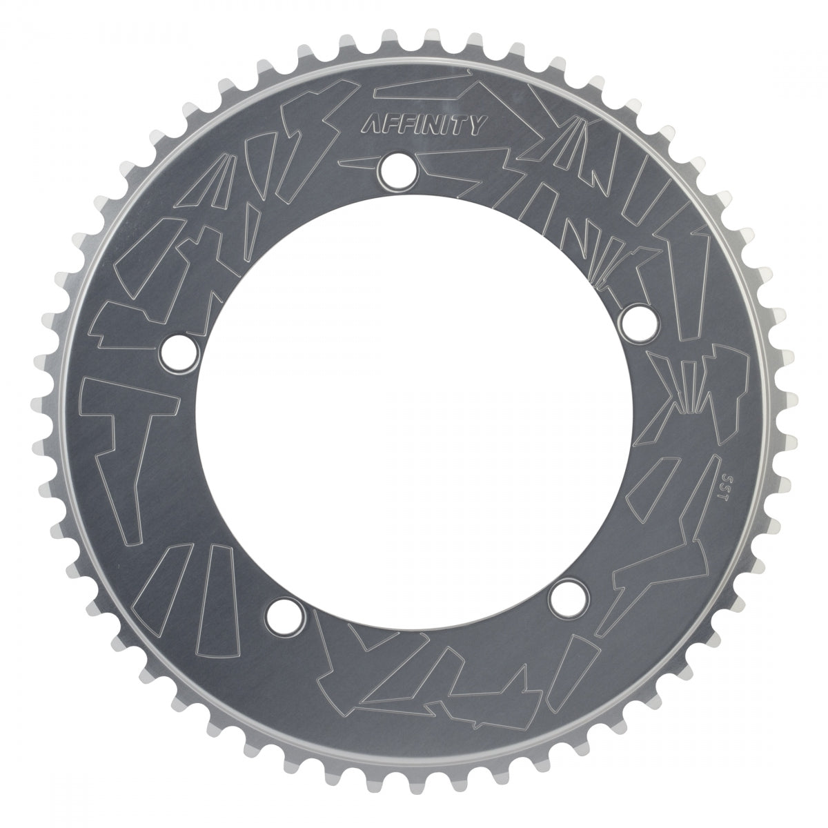 Affinity Pro Track Chainring 55t 144 BCD 5-Bolt Aluminum Polished Silver