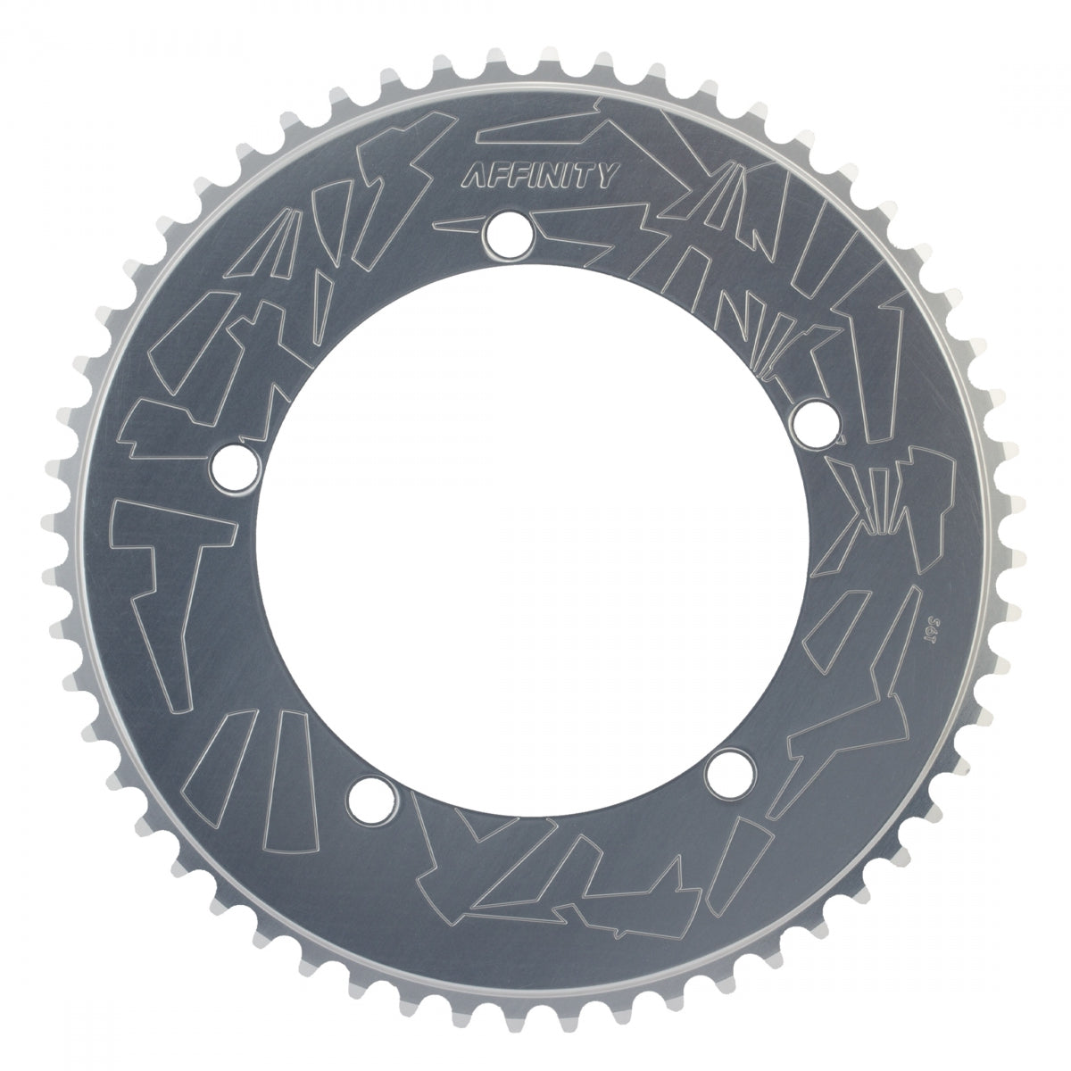 Affinity Pro Track Chainring 56t 144 BCD 5-Bolt Aluminum Polished Silver