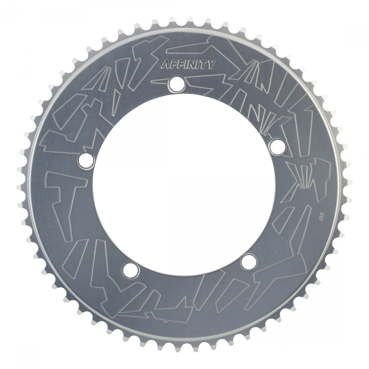Affinity Pro Track Chainring 58t 144 BCD 5-Bolt Aluminum Polished Silver
