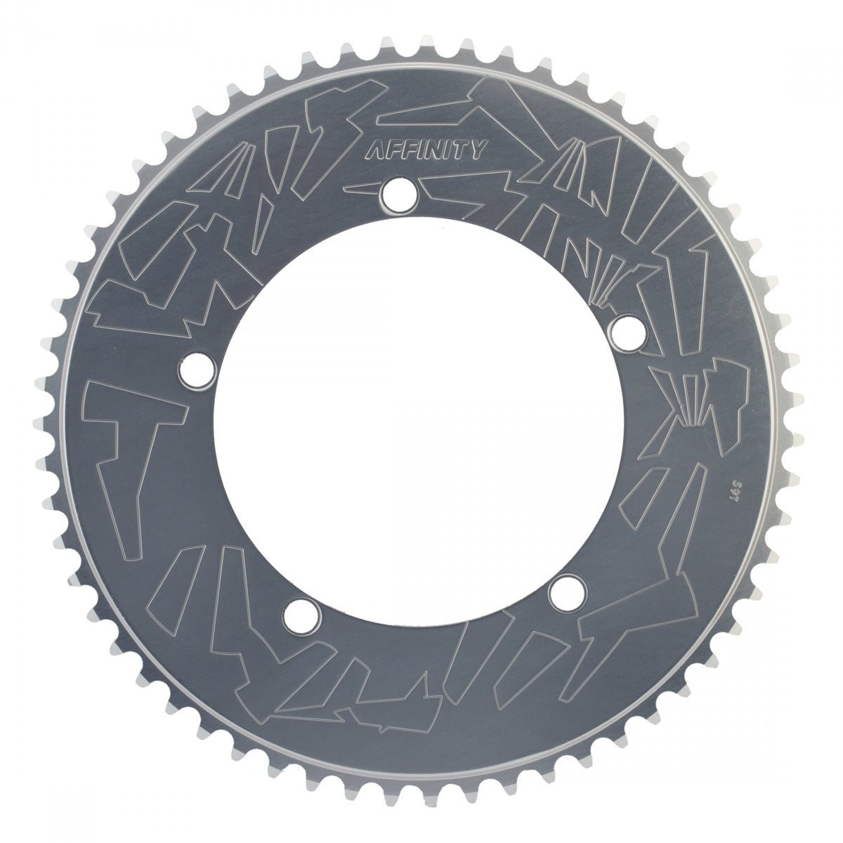 Affinity Pro Track Chainring 59t 144 BCD 5-Bolt Aluminum Polished Silver