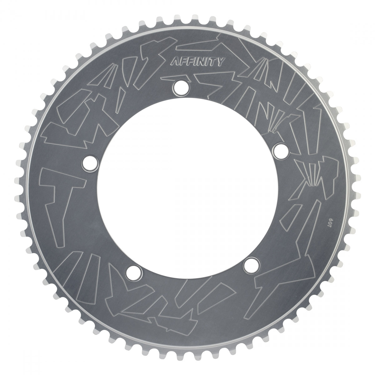 Affinity Pro Track Chainring 60t 144 BCD 5-Bolt Aluminum Polished Silver
