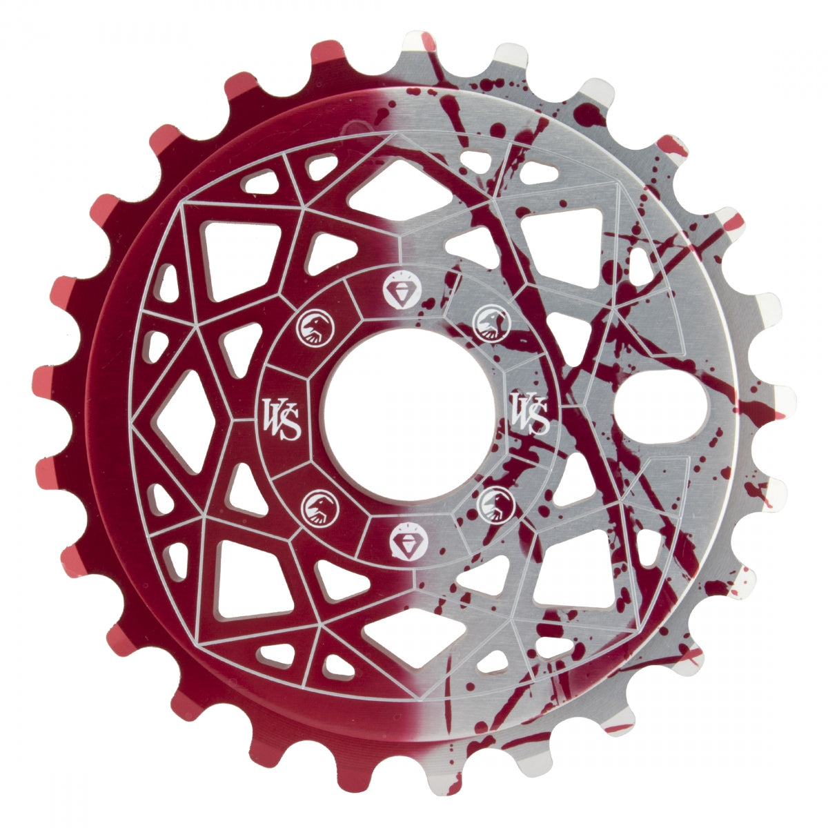 The Shadow Conspiracy VVS Chainring 25t 1pc Aluminum Crimson Red BMX Bike