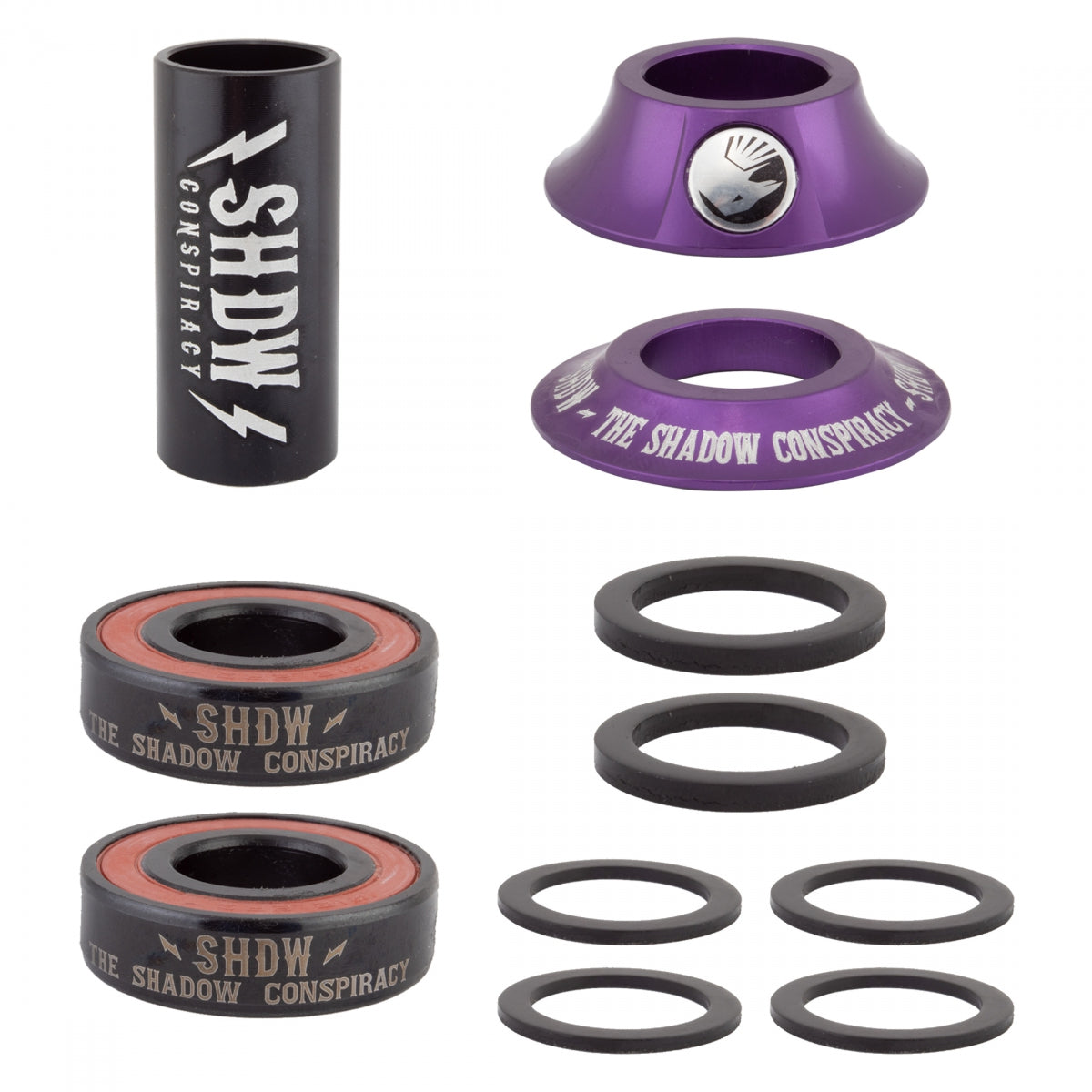 The Shadow Conspiracy Stacked Mid Bottom Bracket Skeletor Purple for 19mm Cranks