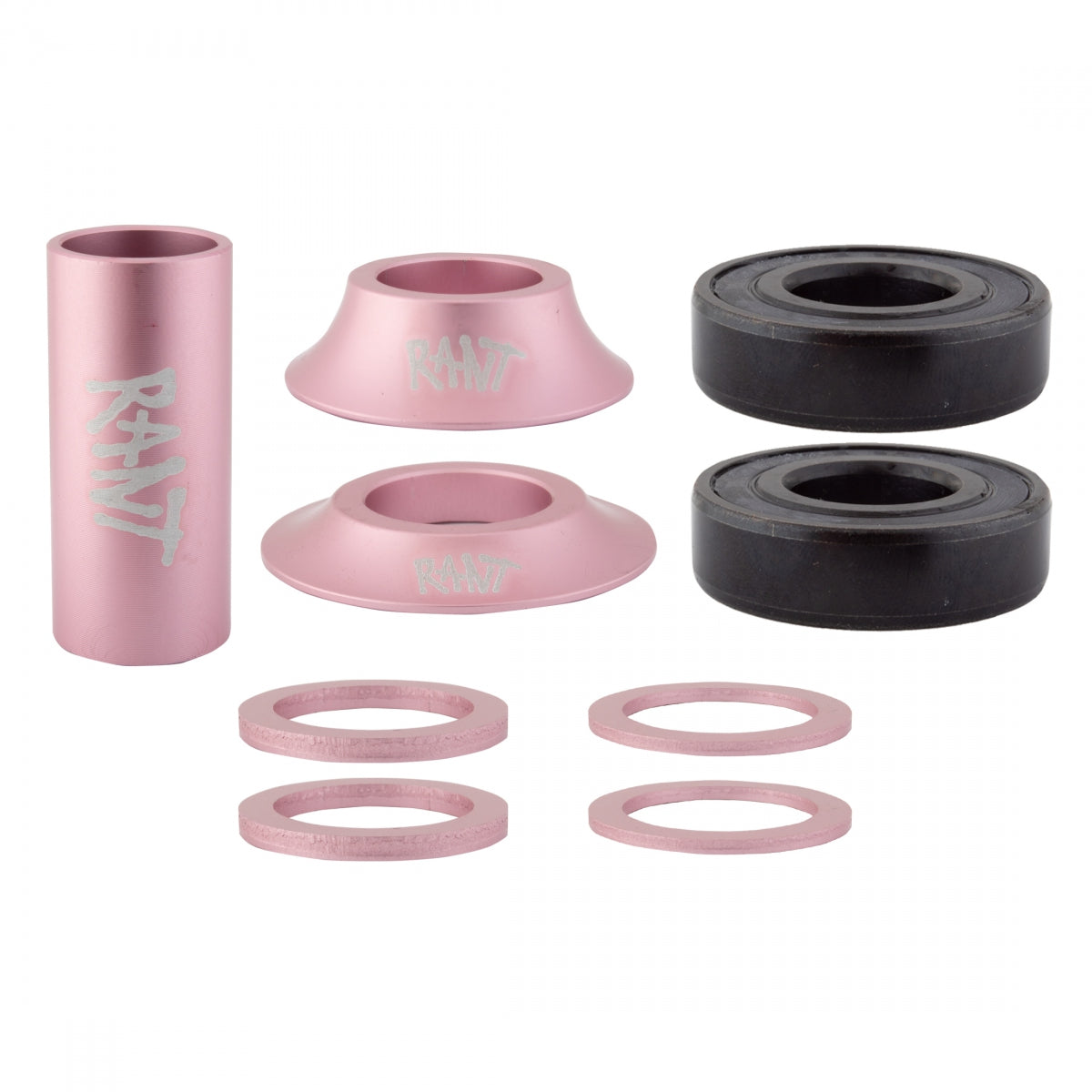 Rant Bang Ur Cartridge Bearings Mid Bottom Brackets Pepto Pink for 19mm Cranks