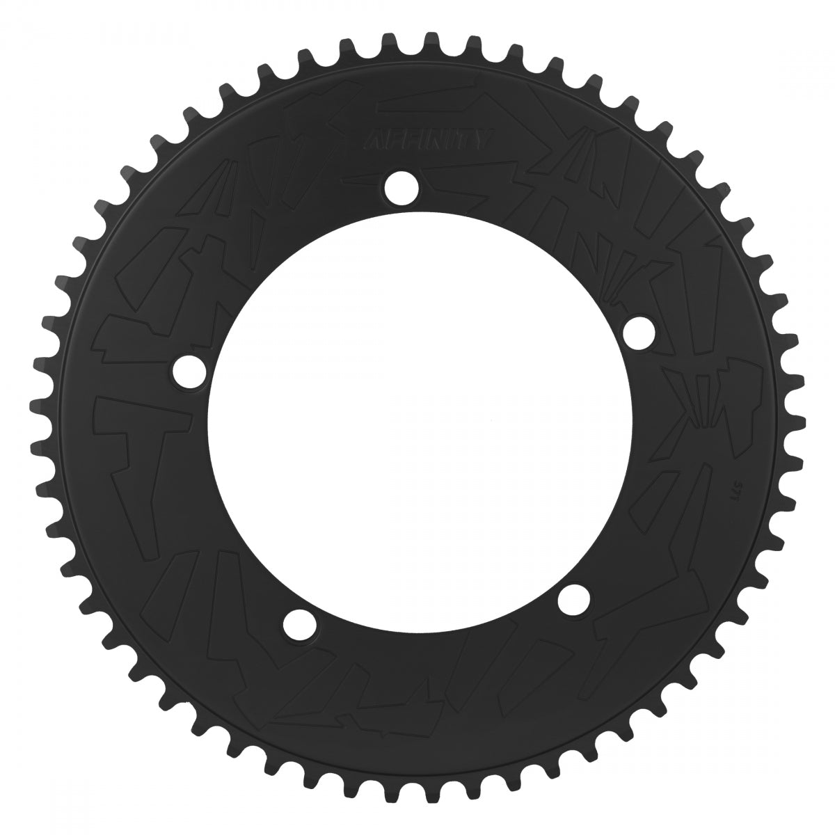 Affinity Pro Track Chainring 57t 144 BCD 5-Bolt Aluminum Hard Anodized Black