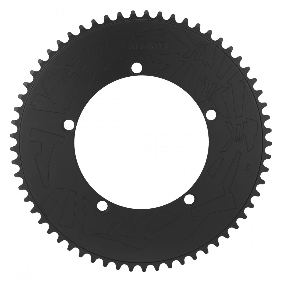 Affinity Pro Track Chainring 61t 144 BCD 5-Bolt Aluminum Hard Anodized Black