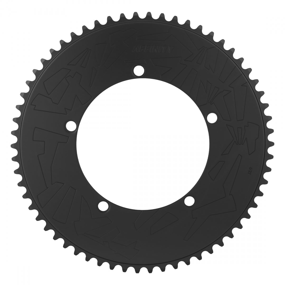 Affinity Pro Track Chainring 62t 144 BCD 5-Bolt Aluminum Hard Anodized Black