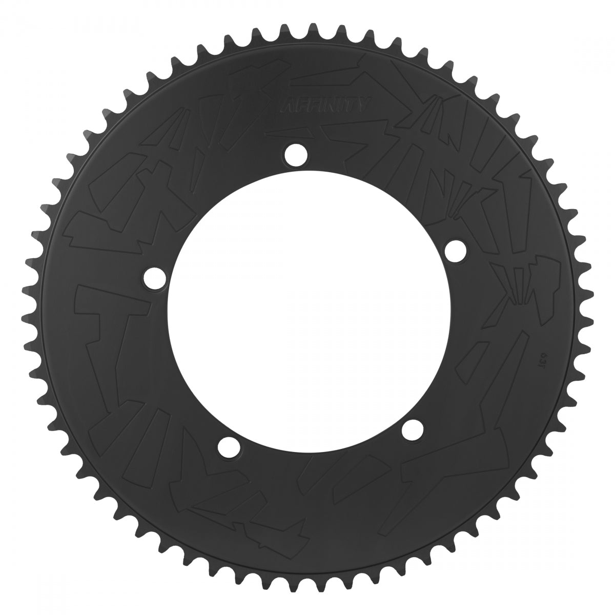 Affinity Pro Track Chainring 63t 144 BCD 5-Bolt Aluminum Hard Anodized Black