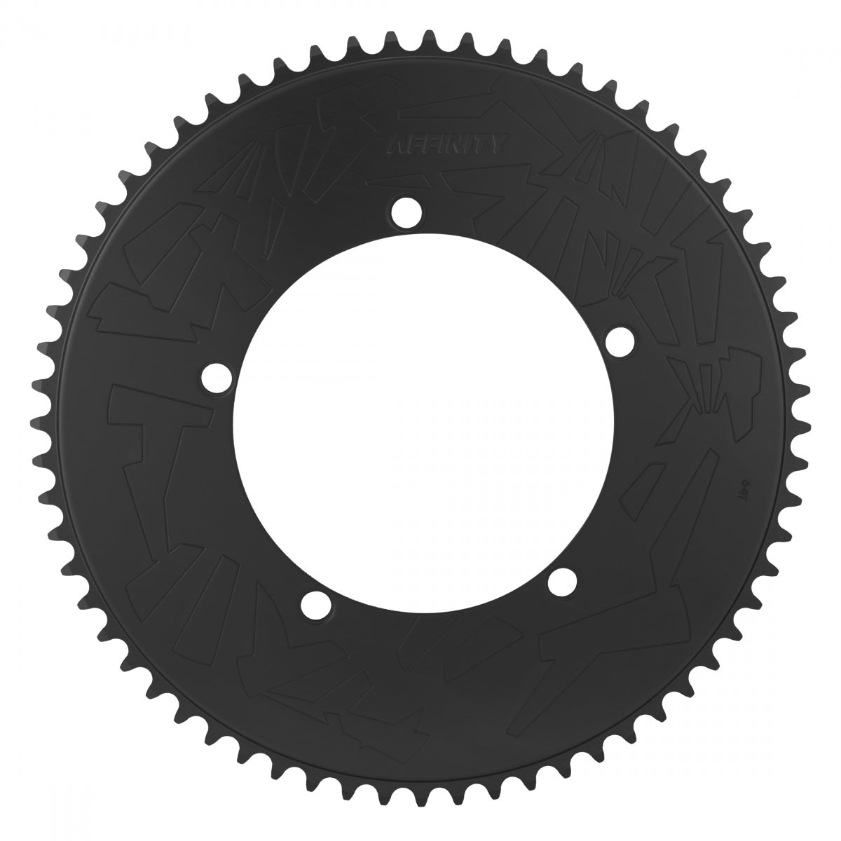 Affinity Pro Track Chainring 64t 144 BCD 5-Bolt Aluminum Hard Anodized Black
