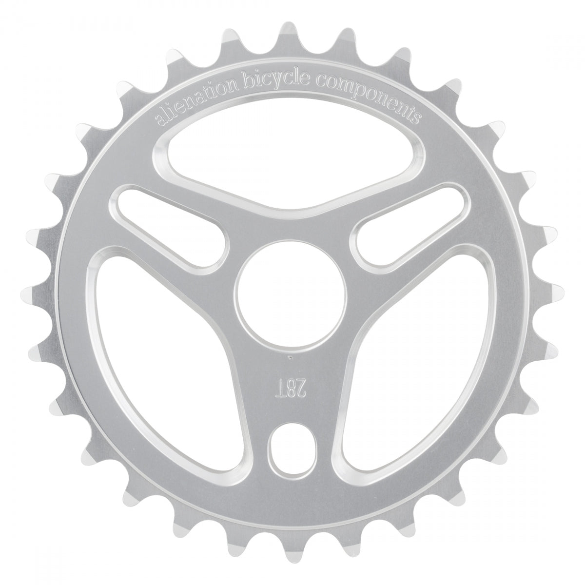 Alienation Enterprise Chainring 28T 1pc 1/8in Steel Silver BMX Bike