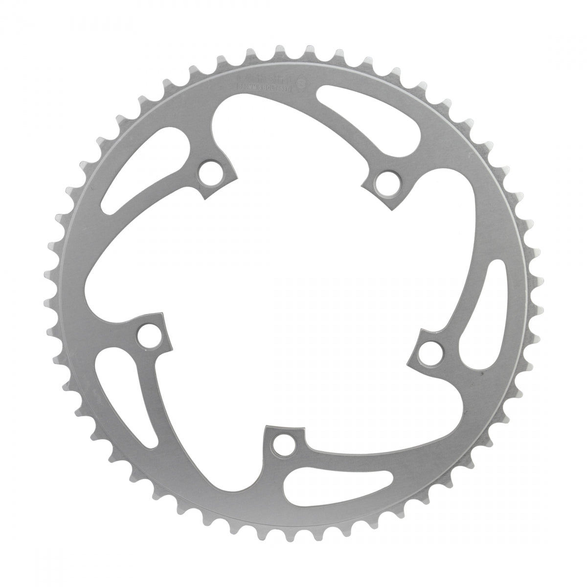 Origin8 Blade Chainring 53t 130 BCD 5-Bolt 8/9-Speed Aluminum Silver Road MTB