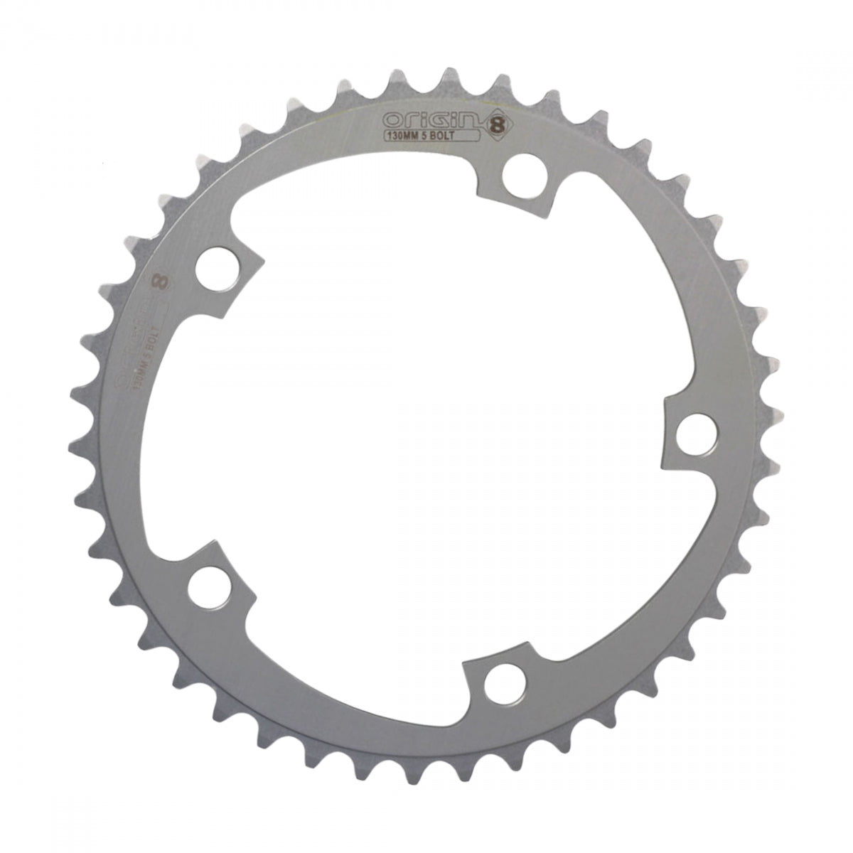 Origin8 Alloy Blade Chainring 34t 94 BCD 5-Bolt 8/9-Speed Aluminum Silver