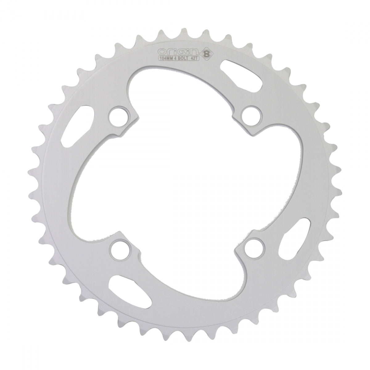 Origin8 Blade Chainring 42t 104 BCD 5-Bolt 8/9-Speed Aluminum Silver Road MTB