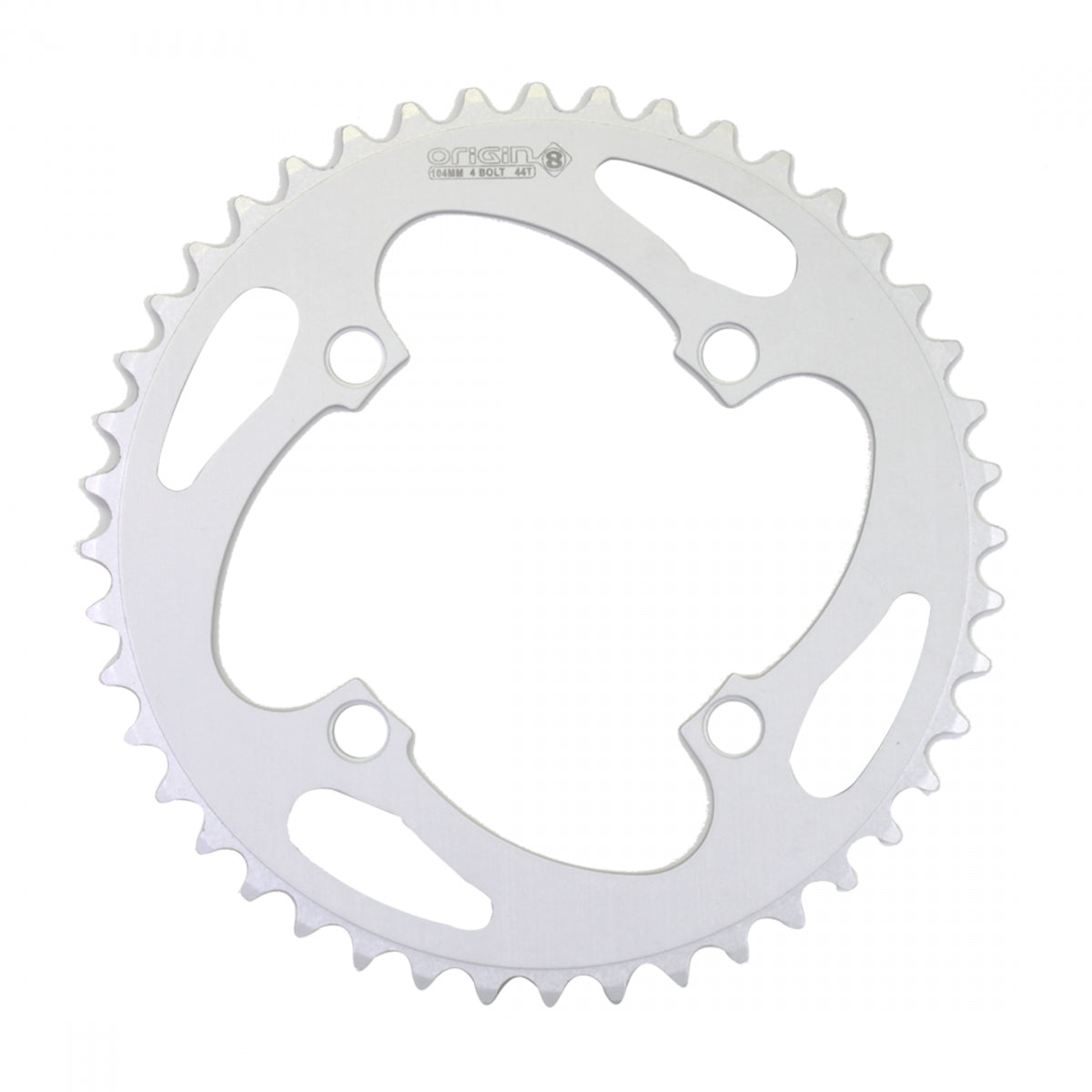 Origin8 Blade Chainring 44t 104 BCD 5-Bolt 8/9-Speed Aluminum Silver Road MTB
