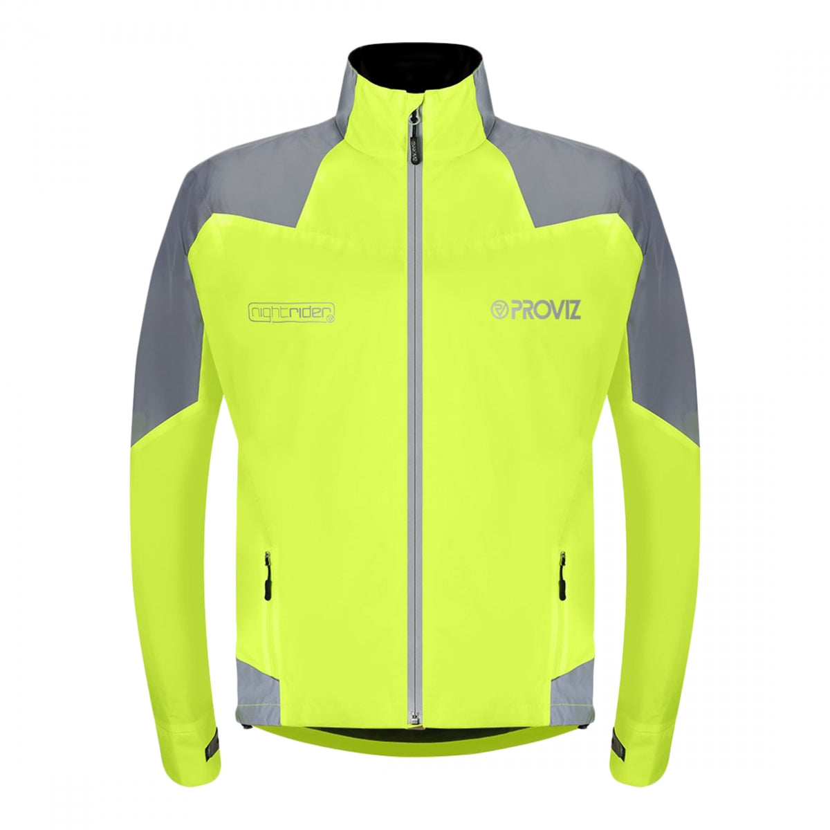 Proviz Nightrider 2.0 Cycling Jackets for Men – Reflective, Waterproof Breathable Outerwear with Micro Fleece & Storm Zip for All-Year Safety