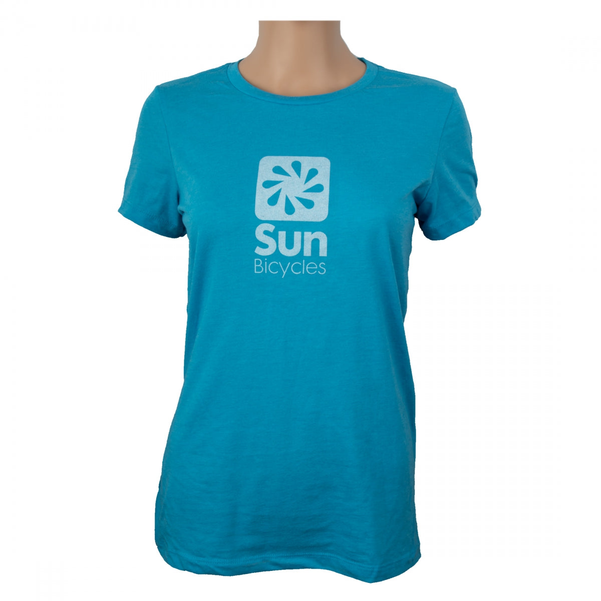 Sun Bicycles 60/40 T-Shirt Heather Aqua SM Ladies