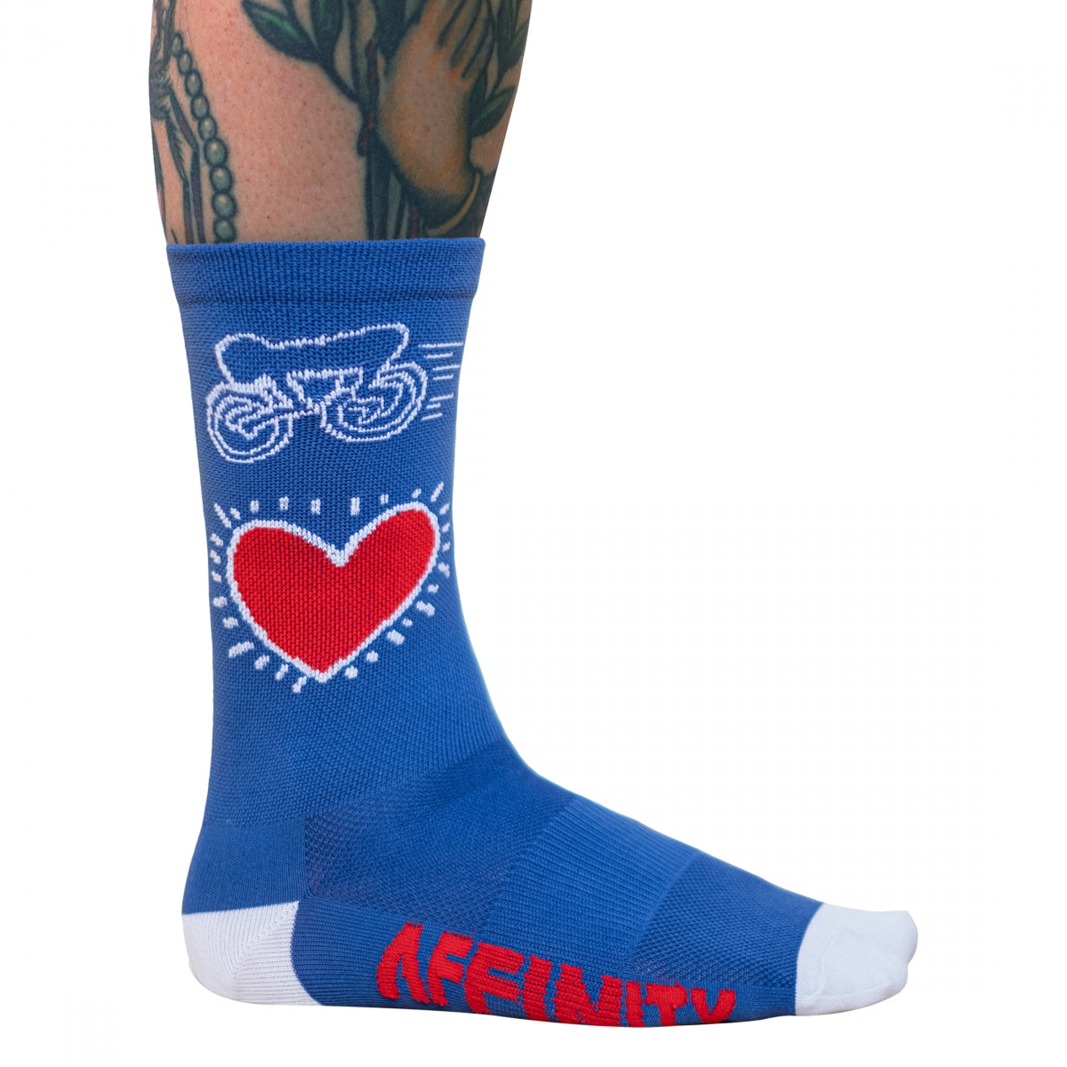 Affinity Keith Haring Cycling Socks Blue LG/XL Unisex