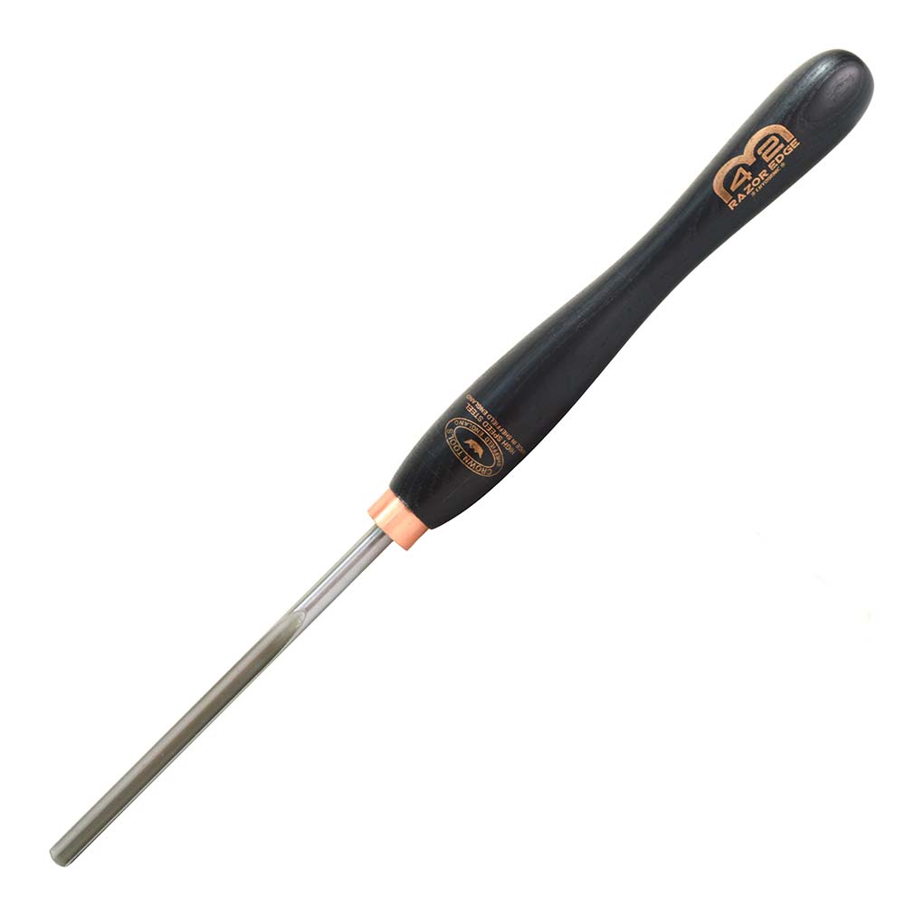 3/8 Inch M42 Spindle Gouge, 10 Inch Black Ash Handle