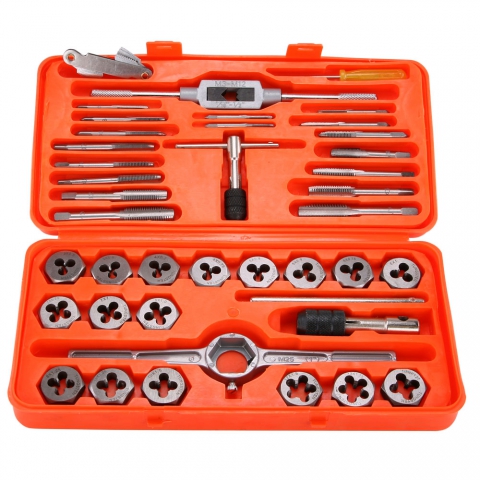 Tap & Die Set, 41-Piece Metric
