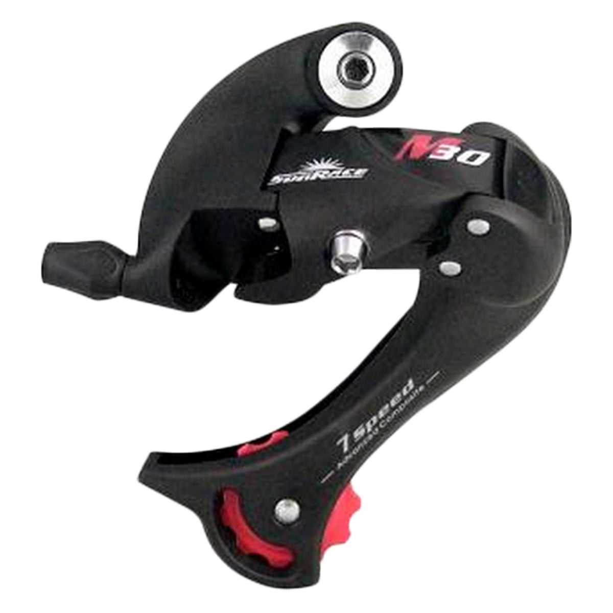 Sunrace RD-M37 Rear Derailleur 7sp Long Engineered Polymer, Steel Construction