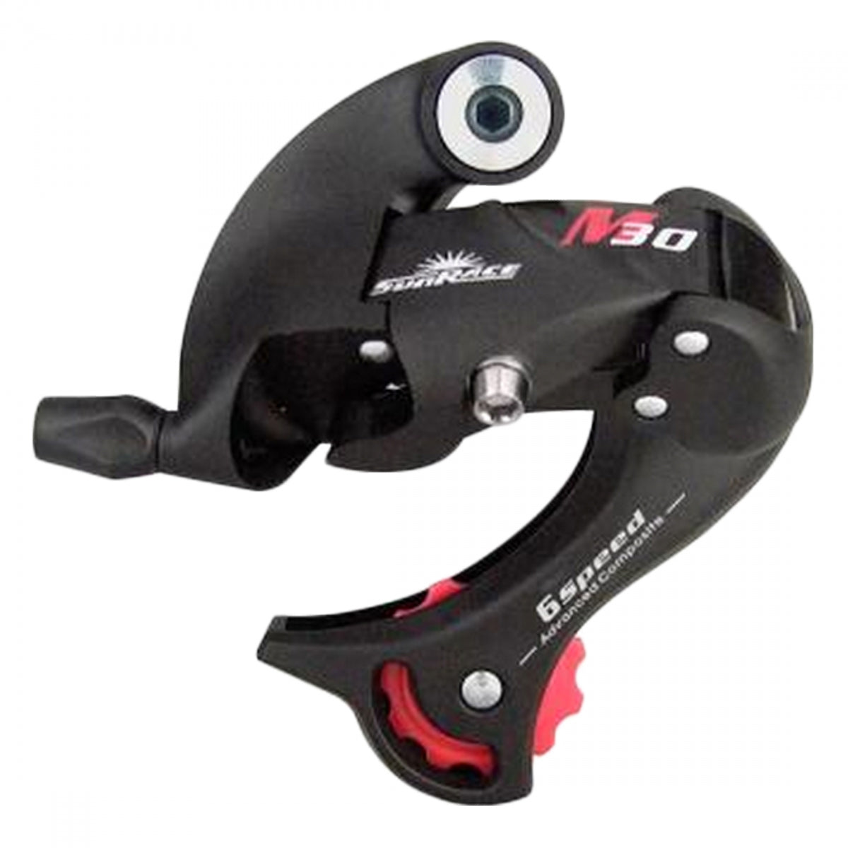 Sunrace RD-M36 Rear Derailleur 6sp Long Engineered Polymer, Steel Construction