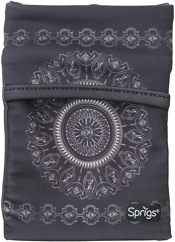 Sprigs Banjees 2 Pocket Wrist Wallet - Batik Gray Money & Document Carrier