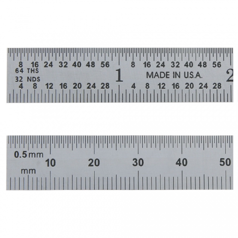 Rule, Steel, 6" 31 (in/mm) Flexible, PEC