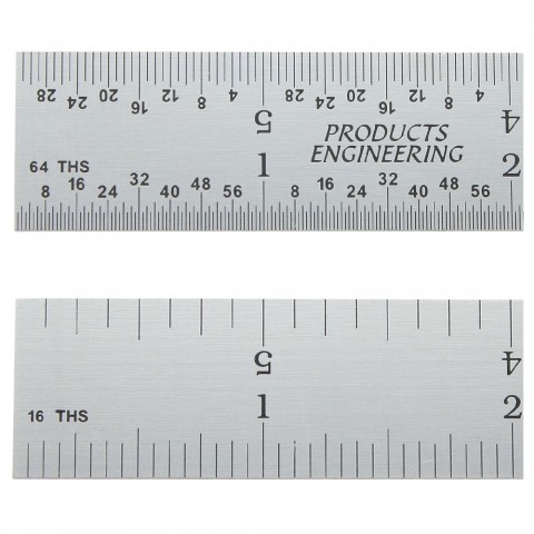 Rule, Steel, 6" 4R Rigid, PEC