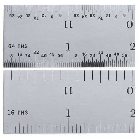 Rule, Steel, 12" 4R Rigid, PEC