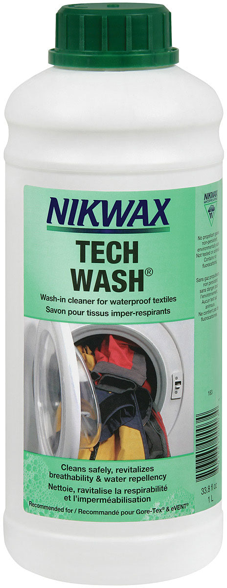 Nikwax Tech Wash Water-Based Cleaners for Outdoor Gear | Waterproof Clothing, Equipment & Sleeping Bags Care, Protect & Extend Longevity