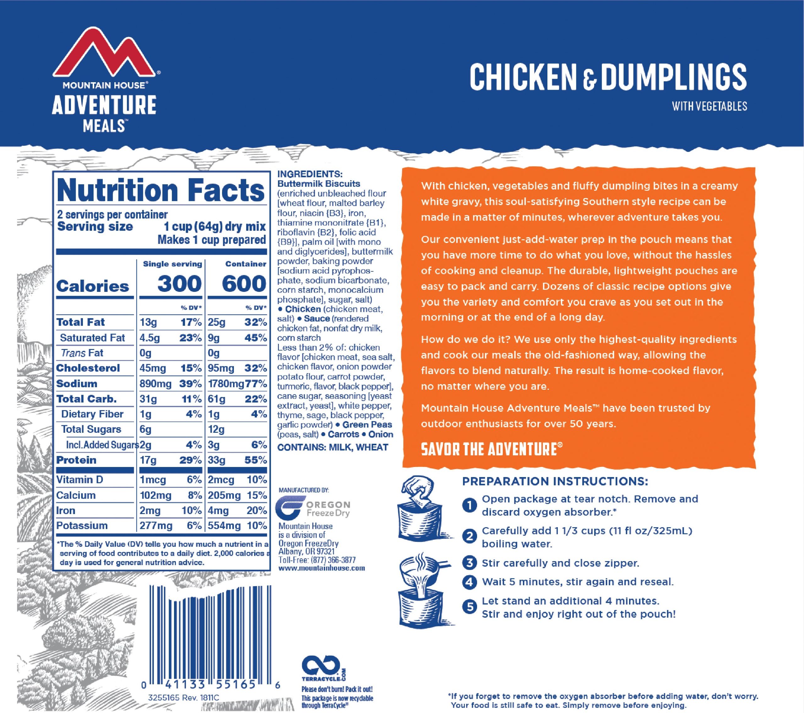 Mountain House Chicken & Dumplings: Delicious and Convenient CL Meal
