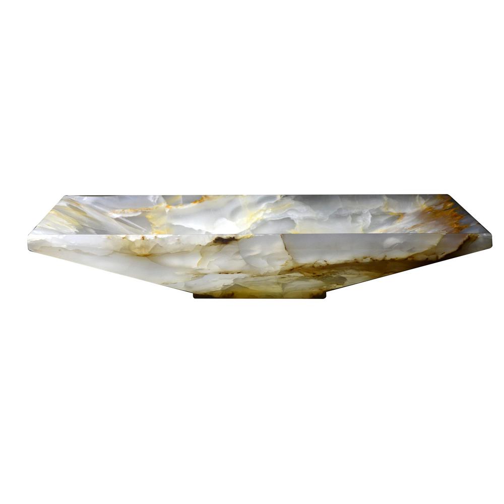 Tami Vessel Sink in White Onyx Stone