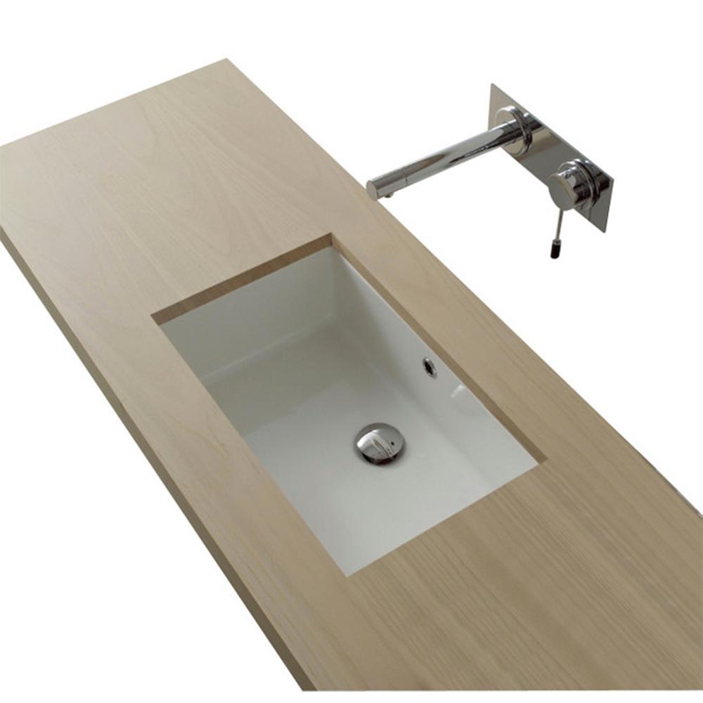 Nameeks Miky Undermount Bathroom Sink in White