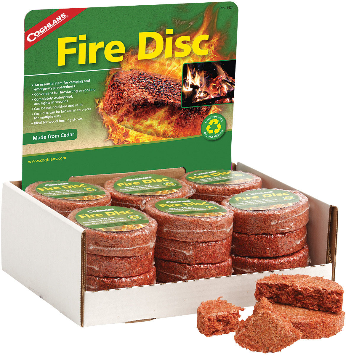 Coghlan's Fire Disc Bulk Firestarters - Quick and Easy Fire Starting Solution