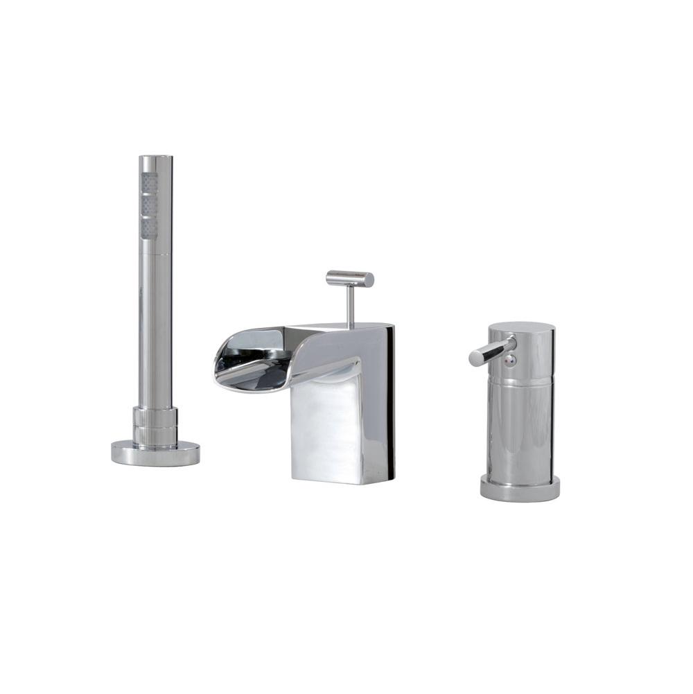 Aquabrass ABFB32013PC 32013 Love Me 3 Pce Tub Filler Faucet - Pressure Balance - Polished Chrome