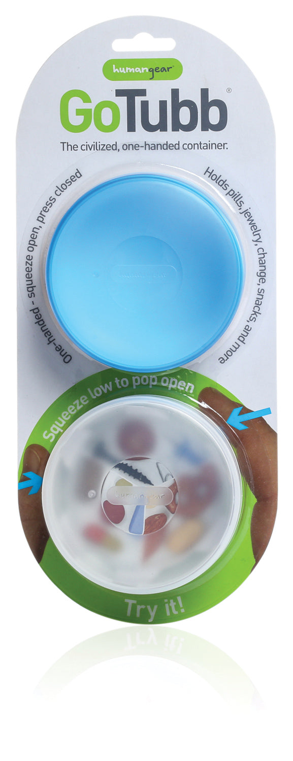 Travel in Style with Humangear Gotubb Large 2-Pack Clear/Blue Travel Containers
