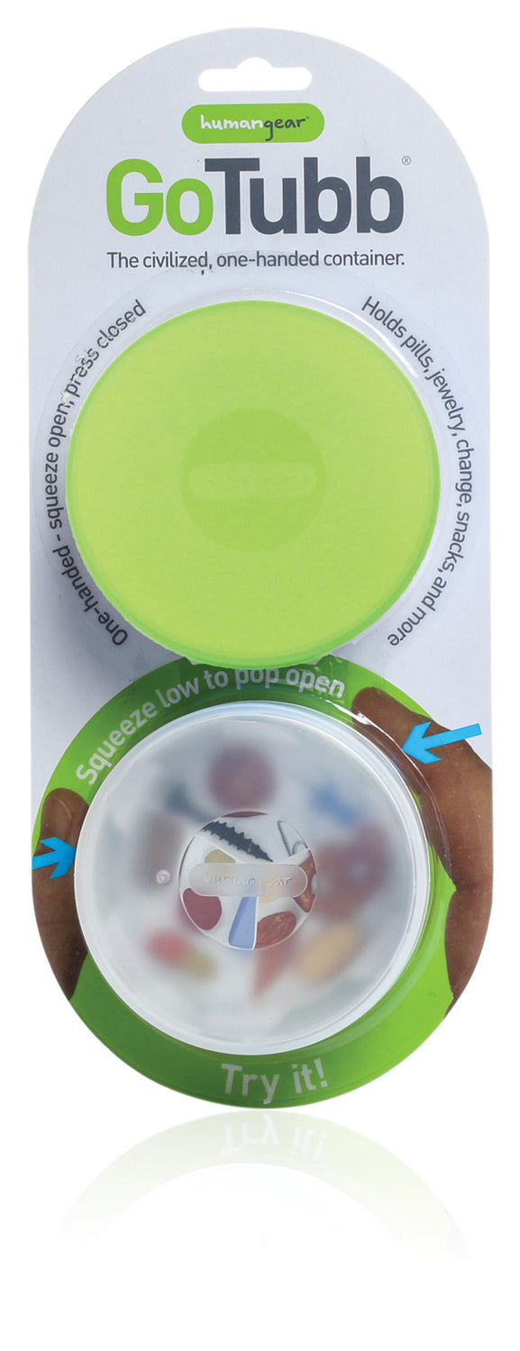 Travel in Style with Humangear Gotubb Large 2-Pack Clear/Green Travel Containers